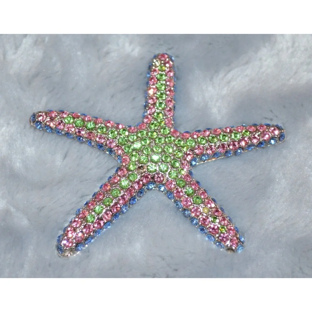 Vintage Silver Tone Starfish Brooch / Pin 2.5